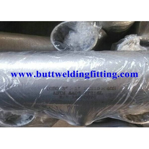 SCH 80 ASTM A403 WP316L Stainless Steel Equal Butt Welding Tee For Gas Oil