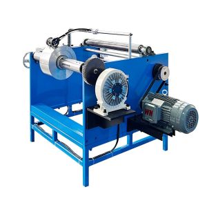 Small Household Type Manual Aluminium Foil Roll Rewinding Machine with 350 KG