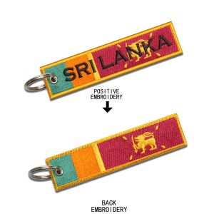 Custom Embroidered Key Tags Personalized Embroidered Keychains Merrow Border