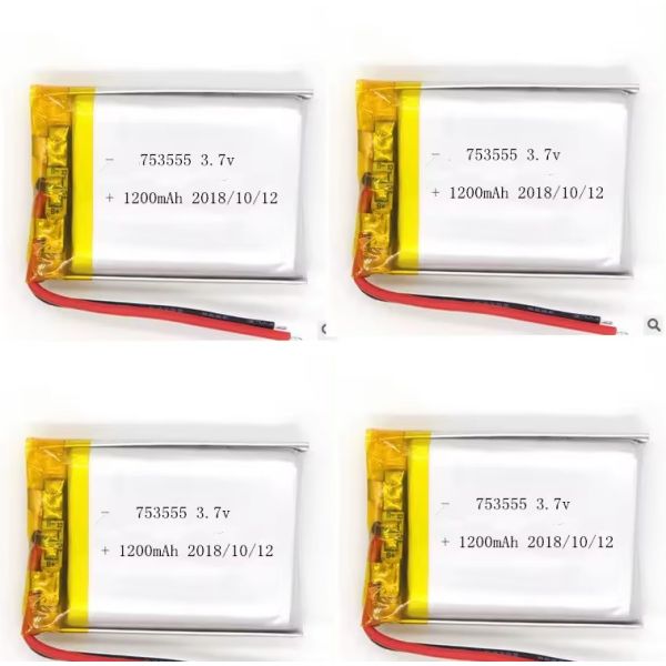 KC Approved 1200mAh 3.7v Lipo Battery Rechargeable 3.7v 1200mah 753555 Lithium
