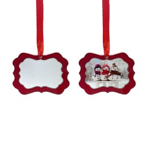 Custom Sublimation Blank Christmas Ornament Polygon Hanging Christmas Tree