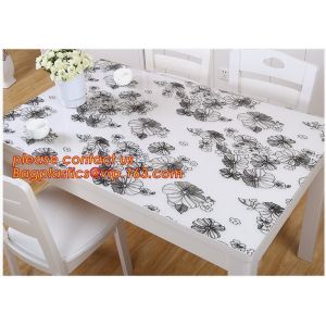 Custom transparent tablecloth soft plastic tablecloth waterproof and oil proof,