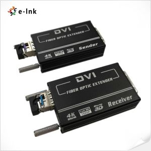 China Mini 4KX2K DVI Fiber Converter Transceiver SM10 80KM Manual EDID on sale