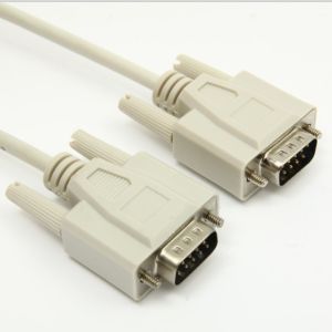 Straight DB9 To DB9 Null Modem Cable , Rs232 Male To Male Cable 1.8m 6FT