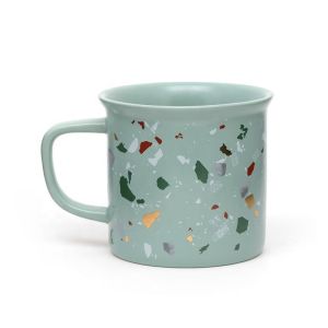 2020 new marble mosaic ceramic solid color mug with decal on glaze
