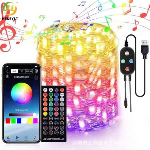 RGB Outdoor Waterproof String Fairy Lights LED Lights Changing Rope For