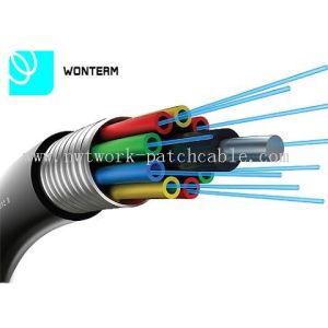 Cheap 2-288 Cores GYTS/GYTA Fiber Optic Cable PE Outer Sheath Black for sale