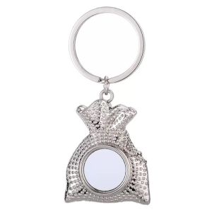 Custom Logo Keychains DIY Creative Sublimation Gift Bag Keychain Pendant Heat