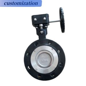 Medium Temperature Double Flange Butterfly Valve with Wafer Connection