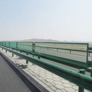 Straight Barrier Galvanized Metal Fence Anti Dazzle Metal Mesh Fence For Highway