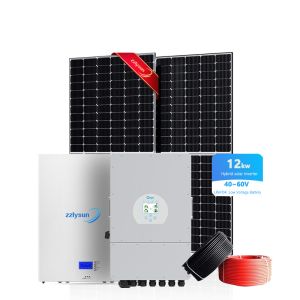 China High quality carport roof complete kit inverter battery hybrid energy storage 12kw solar energy system on sale