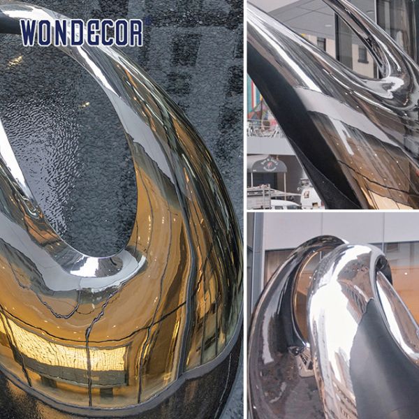 Square Large Art Geometry Arc Stainless Steel Sculpture