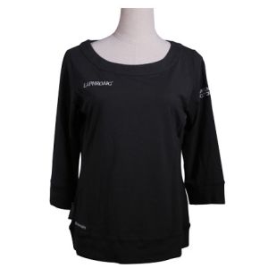 China Short Sleeve Classic Black T Shirt 96% Polyester 4% Spandex For Women on sale