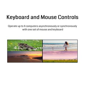 4K60 PIP Audio Video Matrix Switcher LCD KVM Multi Picture Split Processor