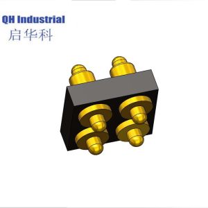 4Pin Denmark Hiqh Recycling Connector Magnetic Power Connector spring loaded pin