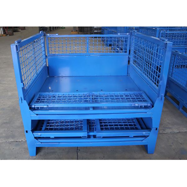Quality Metal Turnover Collapsible Pallet Cage Stillage Crates Heavy Load 2000kg wholesale