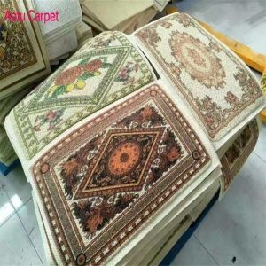 Square Door Mat Persia Style Color Red Pink Green Black Orange Brown