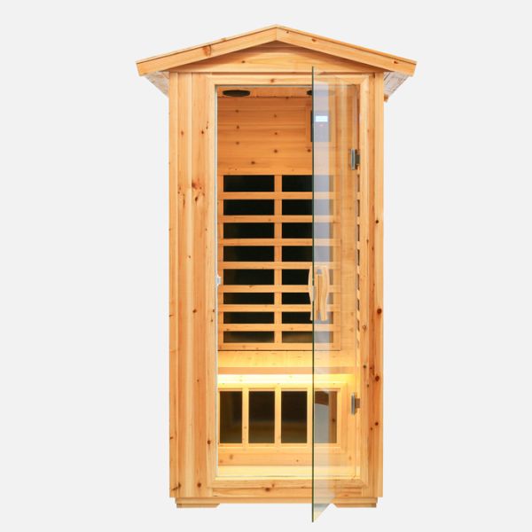 Quality Preminum Old FIR Sauna Room One Person Steam Room With Roof wholesale