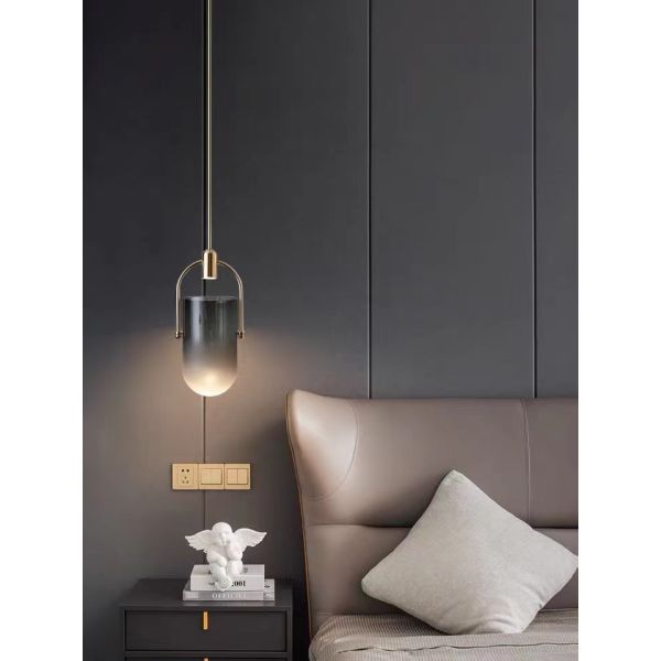 Home Lighting Indoor E27 Classic Glass Smoky Led Ceiling Pendant Lamp