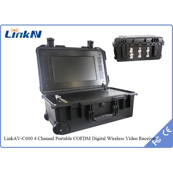 Quality  Suitcase COFDM Video Receiver IP65 with Battery & Display AES256 Encryption DC-12V wholesale