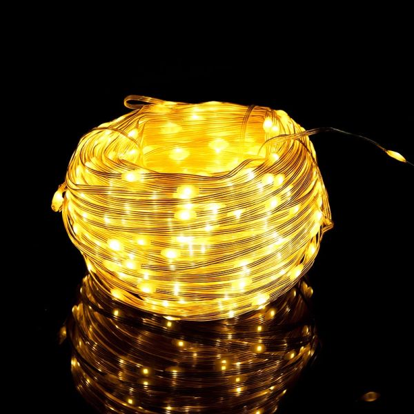 20/50/100M Outdoor Solar Fairy Light Copper Wire Christmas Holiday Light Garden Patio Party Green PVC Wire Solar String Light