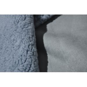 Polyester 160cm Micro Polar Velvet 100p Grey Suede Composite