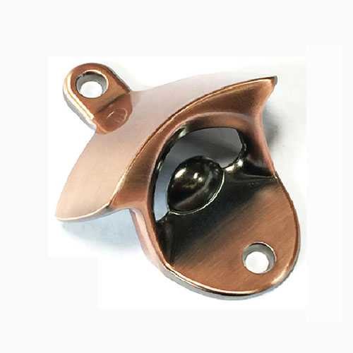 Quality Unique Design Die Casting Zinc Alloy Antique Copper Bar Wall Mountable Beer Bottle Opener, Blank Engrave Logo wholesale