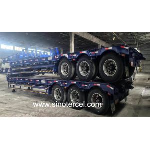 Heavy Duty Semi Lowbed Trailer Tri Axles With JOST Landing Gear