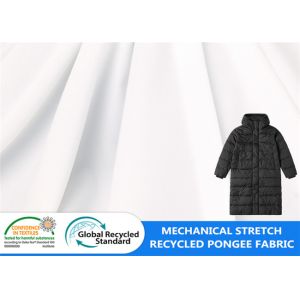 Mechanical Stretch Waterproof Pongee Padded Polyester 62GSM Down Jacket Fabric