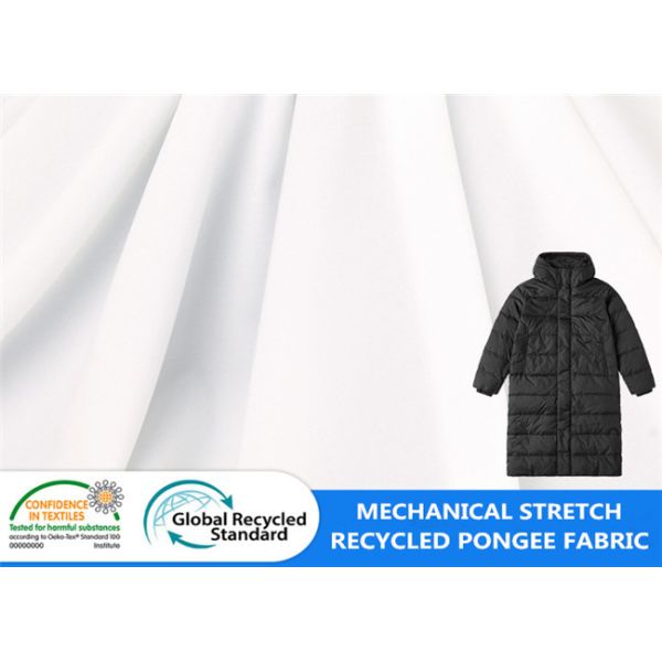 Quality Mechanical Stretch Waterproof Pongee Padded Polyester 62GSM Down Jacket Fabric wholesale