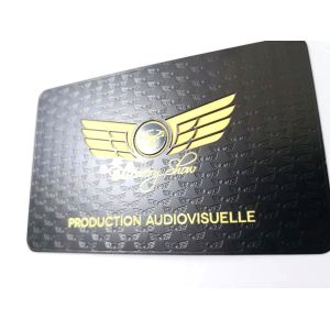 Deep Etching Logo Metal Membership Card With Debossed Texture