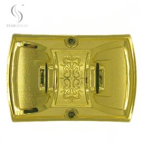 Shiny Golden PP Recycled Material Coffin Corner Anti-Fading Coffin Decoration 8#