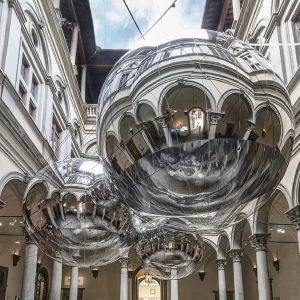 Party Inflatable Advertising Balloons Round Inflatable Mirror Balloon Silver