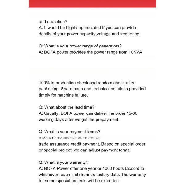 BOFA/Cum.mins/Weichai/Yuchai/Shangchai Engine 50-500 kw kva Silent Style Diesel Generator