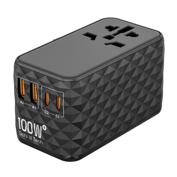 100W Universal Travel Adapter International Worldwide Power Adapter For USA EU UK