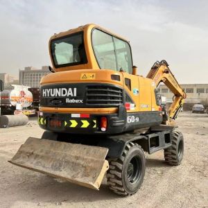 2019 Hyundai 60W-9 Used Wheeled Excavator with YANMAR Engine and Cheaper Cost in