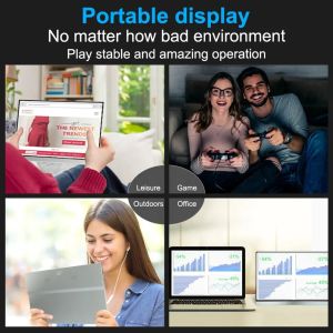 14 Inches Portable Dual Screen Type-C 3.1 Protocol For Audio And Video Data