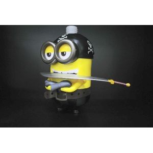 Yellow Color Cartoon Shampoo Bottle Have Sword With Universal Studios Logo