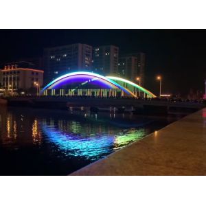 China 150W/Sqm P25 Outdoor LED Video Curtain 3600CD/Sqm Transparent Led Video Wall on sale