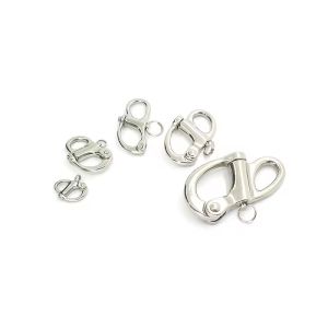 Swivel Jaw Snap Shackles 304 316 Stainless Steel Quick Release Bail Rigging