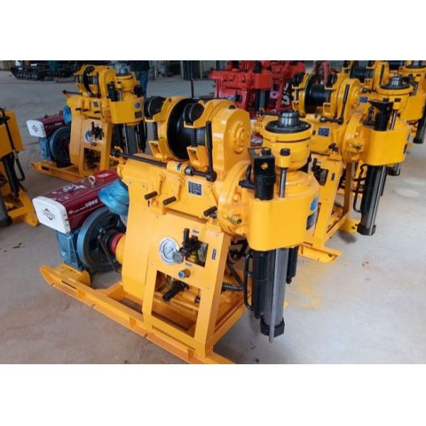 Diesel Engine Power Borehole Drilling Machine With BW 160 Mud Pump 150 Meters