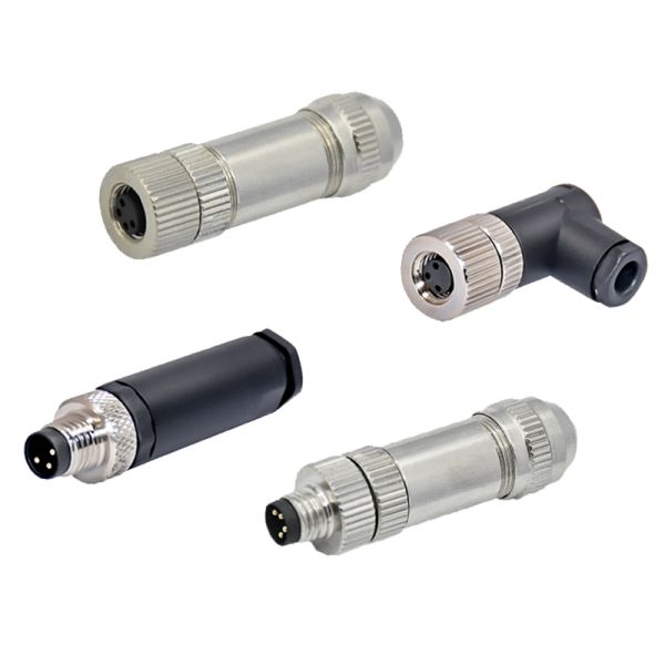 IP67/IP68 Waterproof M8 Circular Connector with 3/4/5/6/8 Pin Configuration and