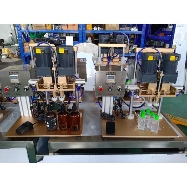 Quality 6kg/Cm2 Glass Semi 80w Automatic Bottle Capping Machine wholesale