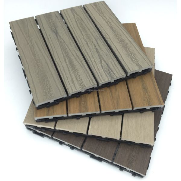 Embossed Surface PVC/WPC Deck Tiles for Outdoor Garden Floor 3 Years After-sales Service