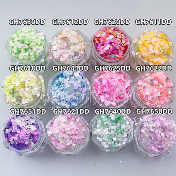 Bulk Chunky Loose Rainbow Holographic Glitter Sequin Polyester 3D Cats