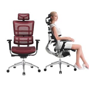 China Mail Packing Modern Office Chair with Solid Wood Legs Armrest and Lumbar Support on sale