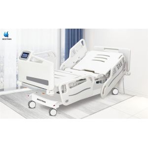 Motorised Electric ICU Bed With Weighing Function Side Rail Control Intensive Care Unit