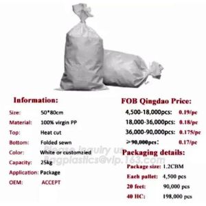 Made in China pp woven bags for shopping flour cocoa coffee bean packaging