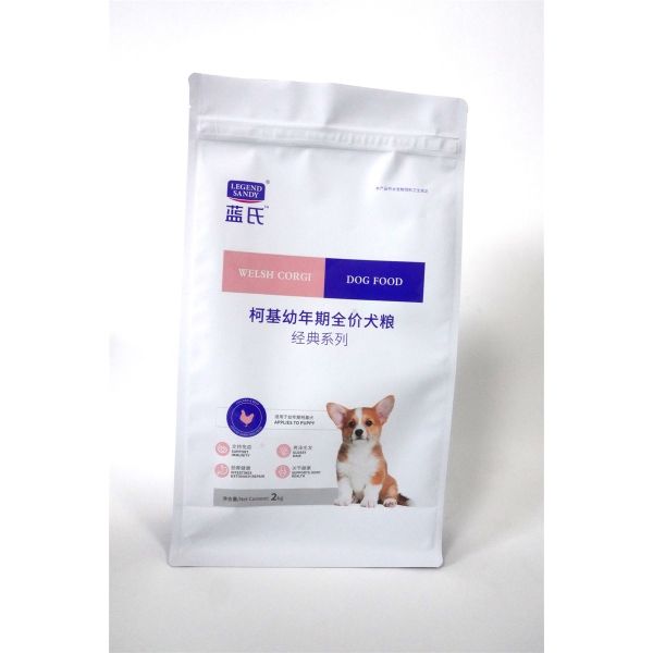 Laminated Aluminum Foil Side Cat / Dog Resealable Pet Bag With Valve Or Canister Strap