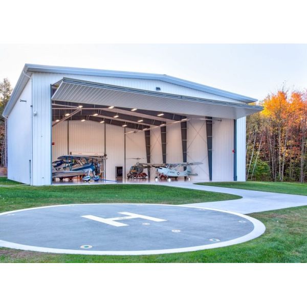 Prefabricated Helicopter Steel Structure Hangar Portable Modular Aircraft Hangars
